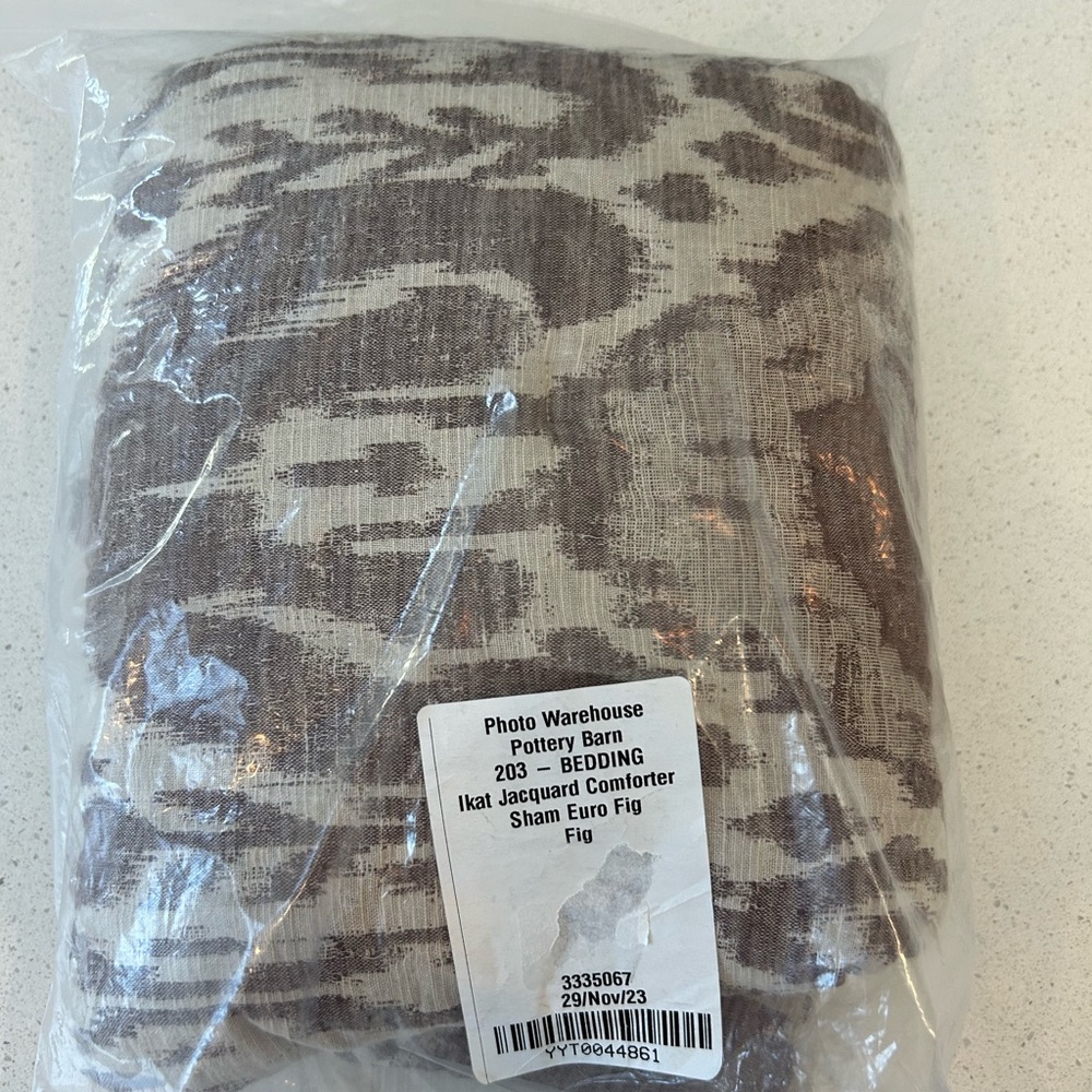 Pottery Barn Ikat Jacquard Comforter Euro Pillow Sham 1 SOLD OUT Rare